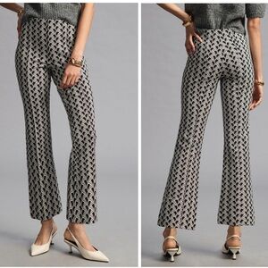 Anthropologie Black and White Patterned Pants